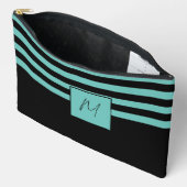 Modern eenvoudig strepen monogram etui (Open)