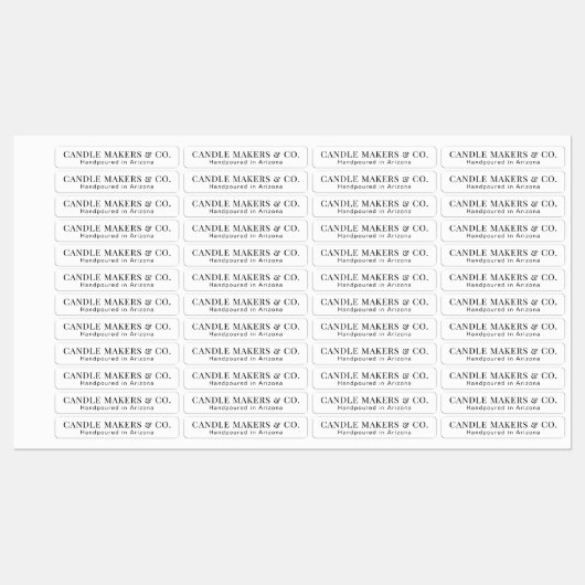 Modern eenvoudig Tamper Proof Thin Candle Jar Labe Labels (Vel)