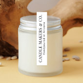 Modern eenvoudig Tamper Proof Thin Candle Jar Labe Labels