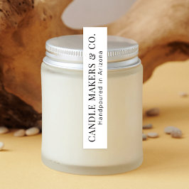 Modern eenvoudig Tamper Proof Thin Candle Jar Labe Labels