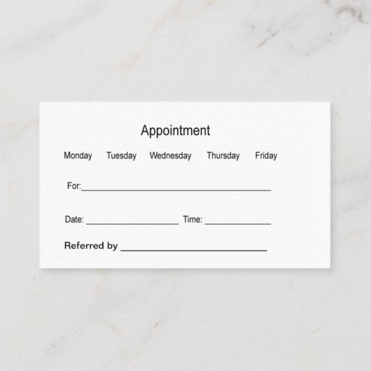 Modern eenvoudig tandartspraktijk aanbevelingskaartje (Achterkant)