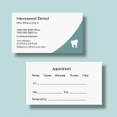 Modern eenvoudig tandartspraktijk aanbevelingskaartje