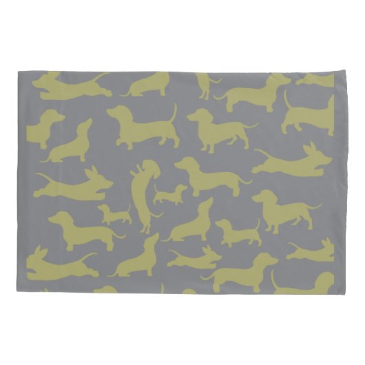 Modern eenvoudig teckel kussensloop (Achterkant)