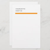 Modern Eenvoudig Trendy Minimalistisch  Briefpapier (Voorkant / Achterkant)