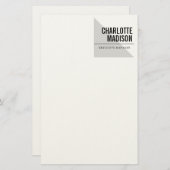 Modern Eenvoudig Trendy Minimalistisch Eenvoudig Briefpapier (Voorkant / Achterkant)