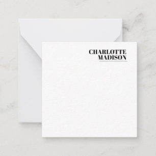 Modern Eenvoudig Trendy Minimalistisch Eenvoudig Notitiekaartje
