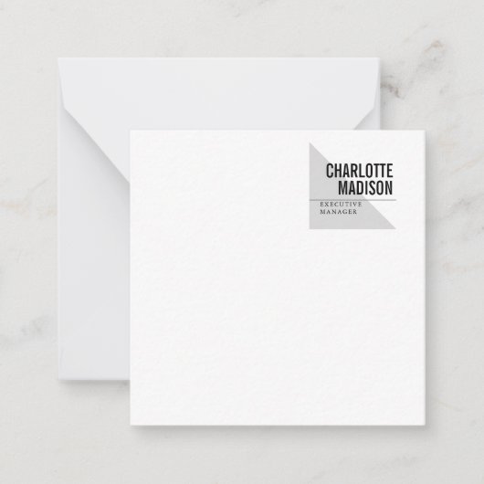 Modern Eenvoudig Trendy Minimalistisch Eenvoudig Notitiekaartje (Voorkant)
