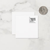Modern Eenvoudig Trendy Minimalistisch Eenvoudig Notitiekaartje (Voorkant / Achterkant in situ)