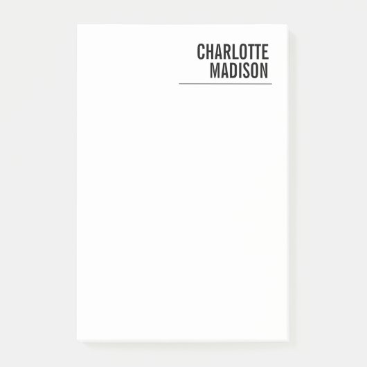 Modern Eenvoudig Trendy Minimalistisch Eenvoudig Post-it® Notes (Voorkant)