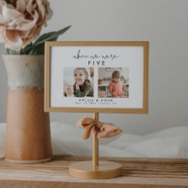 Modern Eenvoudig Trouwen Baby Afbeelding Tafelnumm