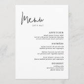 Modern Eenvoudig Trouwtafel Menu Kaarten Flat Menu (Voorkant)
