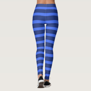 Modern Eenvoudig Tweetonige Streep Geometrisch Bla Leggings