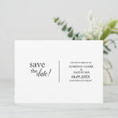 Modern, eenvoudig, typografie huwelijk save the date (Staand voorkant)