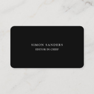 Modern Eenvoudig Uniek Minimalistisch Zwart Visitekaartje