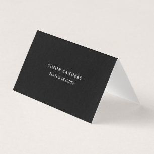 Modern Eenvoudig Uniek Minimalistisch Zwart Visitekaartje