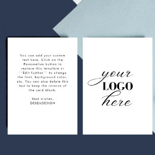 Modern Eenvoudig Uw Logo / Foto Custom Business