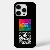 Modern Eenvoudig Uw QR-code Upload Logo Sjabloon Case-Mate iPhone Case (Achterkant)