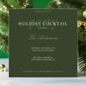 Modern Eenvoudig Vakantie Cocktail Kerstfeest Kaart
