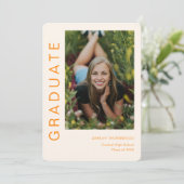 Modern eenvoudig verticaal foto-Afstuderen Kaart (Staand voorkant)