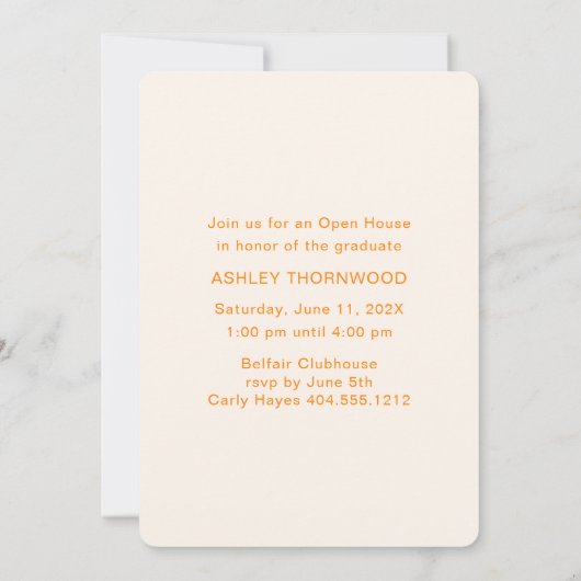 Modern eenvoudig verticaal foto-Afstuderen Kaart (Achterkant)