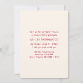 Modern eenvoudig verticaal foto-Afstuderen Kaart (Achterkant)