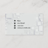 Modern eenvoudig vierkant visitekaartje (Achterkant)