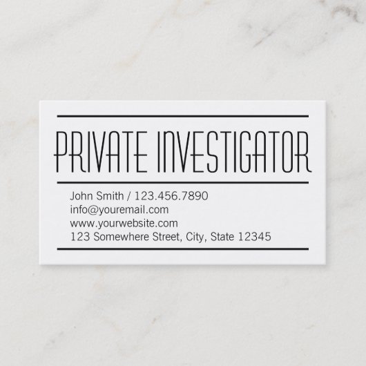 Modern eenvoudig Visitekaartje (Voorkant)