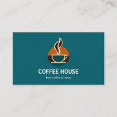 Modern eenvoudig visitekaartje in een coffeeshop (Voorkant)