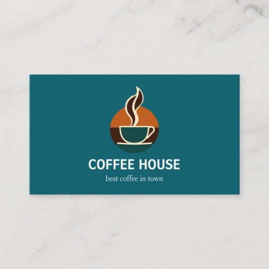 Modern eenvoudig visitekaartje in een coffeeshop (Voorkant)