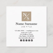 Modern eenvoudig Visitekaartje op het sociale topp (Achterkant)