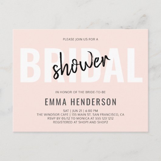 Modern eenvoudig Vrijgezellenfeest Uitnodiging Briefkaart (Voorkant)