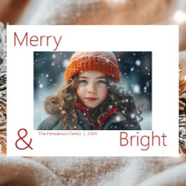 Modern Eenvoudig Vrolijk & Helder 1 Foto Briefkaart