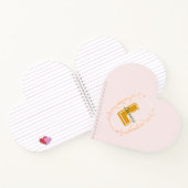 Modern Eenvoudig Vrouwelijk Meisje Blush Roze Mono Notitieboek (Binnen)