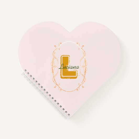 Modern Eenvoudig Vrouwelijk Meisje Blush Roze Mono Notitieboek (Voorkant)