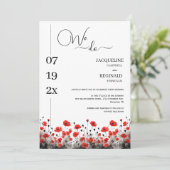 Modern eenvoudig We doen minimalistisch zwart rood Kaart (Staand voorkant)