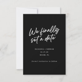 Modern eenvoudig We eindelijk instellen een datum  Save The Date