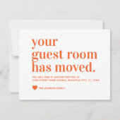 Modern Eenvoudig We Zijn Verhuisd Logeerkamer Verh Aankondiging (Voorkant)