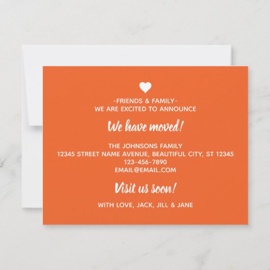 Modern Eenvoudig We Zijn Verhuisd Logeerkamer Verh Aankondiging (Achterkant)