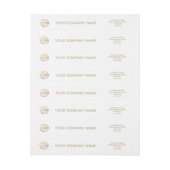 Modern Eenvoudig Wit en Goud Business Logo Branded (Vel)