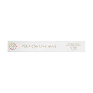 Modern Eenvoudig Wit en Goud Business Logo Branded
