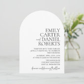 Modern, eenvoudig, wit en zwart, boog kaart (Staand voorkant)