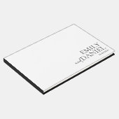 Modern, eenvoudig, wit en zwart gastenboek (Hoek)
