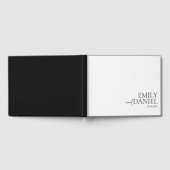 Modern, eenvoudig, wit en zwart gastenboek (Volledig)