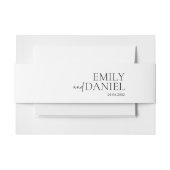 Modern, eenvoudig, wit en zwart uitnodigingen wikkel (Voorkant Voorbeeld)