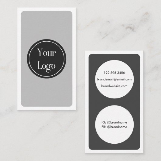 Modern eenvoudig wit grafiet minimalistisch visitekaartje (Voorkant / Achterkant)