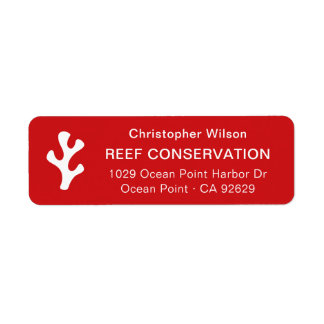 Modern eenvoudig wit Logo zakelijk retouradres Etiket