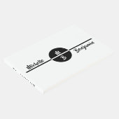 Modern Eenvoudig Wit Stijlvol Monogram Naam Bruilo Gastenboek (Hoek)