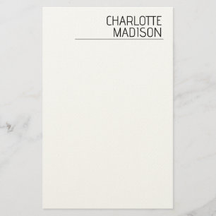 Modern Eenvoudig Wit Trendy Minimalistisch Eenvoud Briefpapier
