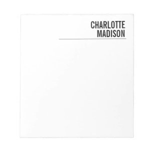 Modern Eenvoudig Wit Trendy Minimalistisch Eenvoud Notitieblok