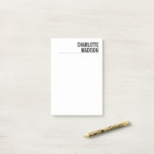Modern Eenvoudig Wit Trendy Minimalistisch Eenvoud Post-it® Notes (Op bureau)